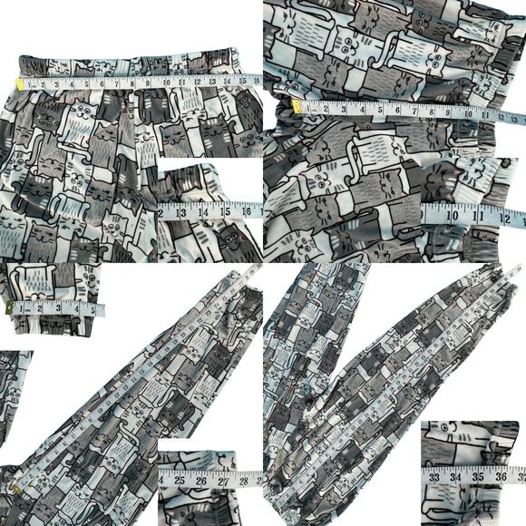 Secret Treasures Cat Naps Pajama Jogger Lounge Set White Pink Gray Black Small - Picture 14 of 14